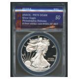 2018-S ASE Silver Eagle ANACS PR70 DCAM
