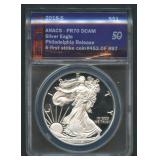 2018-S ASE Silver Eagle ANACS PR70 DCAM