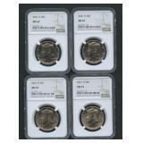 4- 2021-D Kennedy Half Dollars NGC MS 67