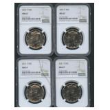 4- 2021-P Kennedy Half Dollars NGC MS 67