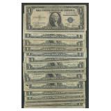 50- Mixed 1935 $1 Silver Certificates Blue Seal