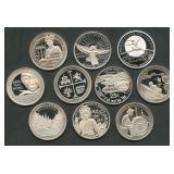 10- Mixed Silver S-Mint Proof Washington Quarters