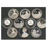 10- Mixed Silver S-Mint Proof Washington Quarters