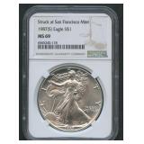 1987(S) ASE Silver Eagle NGC MS 69