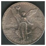 1984 Mexico Libertad .999 Silver Round 1 ozt