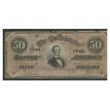 Confederate Currency $50  Feb 17, 1864 CS-66