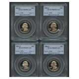 4- Mixed Washington Quarters PCGS PR69 DCAM
