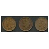 3- 1895 Indian Head Cents