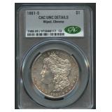1881-S Morgan Silver Dollar CAC UNC Details