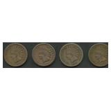 4- 1861 Copper-Nickel Indian Head Cents