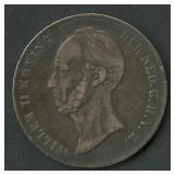 1847 Netherlands 2.5 Gulden .945 Silver 25g