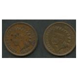 2- 1894 Indian Head Cents