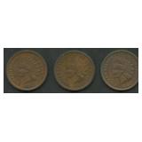 3- 1882 Indian Head Cents