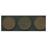 3- 1884 Indian Head Cents