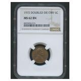 1972 Doubled Die Obv Lincoln Cent NGC MS 62 BN