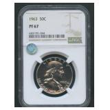 1963 Franklin Half Dollar NGC PF 67