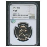1963 Franklin Half Dollar NGC PF 67