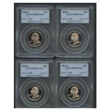 4- Mixed Washington Quarters PCGS PR69 DCAM