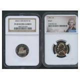 2- Mixed Proof Jefferson Nickels NGC Graded