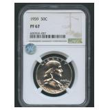1959 Franklin Half Dollar NGC PF 67