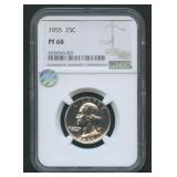 1955 Washington Silver Quarter NGC PF 68