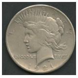 1921 Peace Silver Dollar