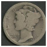 1921-D Mercury Head Dime