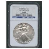 2010 ASE Silver Eagle NGC MS 69