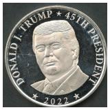 2022 Donald Trump 45th .999 Silver Round 1 ozt