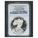 2012-W ASE Silver Eagle NGC PF69 Ultra Cameo