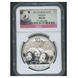 2013 China 10Yn Panda .999 Silver NGC MS 70