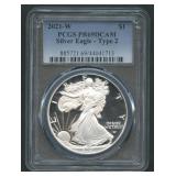 2021-W ASE Silver Eagle Ty 2 PCGS PR69 DCAM