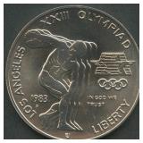 1983-D UNC LA Olympics $1 .900 Silver Round