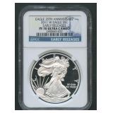 2011-W ASE Silver Eagle NGC PF70 Ultra Cameo
