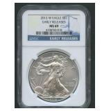 2012-W ASE Silver Eagle NGC MS 69