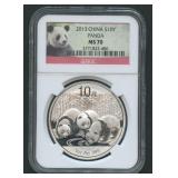 2013 China 10Yn Panda .999 Silver NGC MS 70
