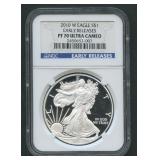 2010-W ASE Silver Eagle PF 70 Ultra Cameo