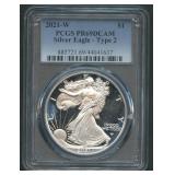 2021-W ASE Silver Eagle Ty 2 PCGS PR69 DCAM