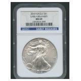 2010 ASE Silver Eagle NGC MS 69
