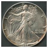 1987 ASE American Silver $1 Eagle