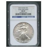 2010 ASE Silver Eagle NGC MS 69