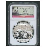 2013 China 10Yn Panda .999 Silver NGC MS 70