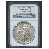 2012-W ASE Silver Eagle NGC MS 69