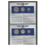 1950 and 1951 Silver Coins- 3 Piece Sets