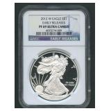 2012-W ASE Silver Eagle NGC PF69 Ultra Cameo