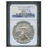 2012-W ASE Silver Eagle NGC MS 69
