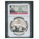 2013 China 10Yn Panda .999 Silver NGC MS 70