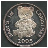 2005 Baby's 1st Christmas .999 Silver Round 1 ozt