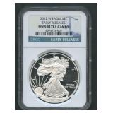 2012-W ASE Silver Eagle NGC PF69 Ultra Cameo