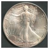 1991 ASE American Silver $1 Eagle